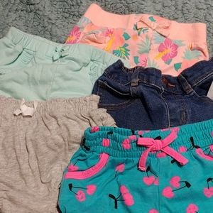 5 pair 12 months shorts